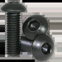 #0-80 x 1/2″ Button Head Socket Cap Screws, Thermal Black Oxide, Fine, Fully Threaded, Alloy Steel, Qty 100
