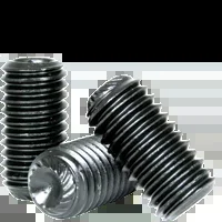 1/2″-13 x 1 1/2″ Knurled Cup Point Socket Set Screws, Thermal Black Oxide, Coarse, Alloy Steel, Qty 100