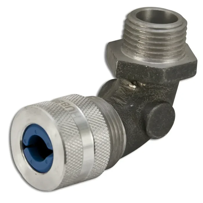 1/2″ Male Cord Connector, 90°, Aluminum, Blue Fast Shipping