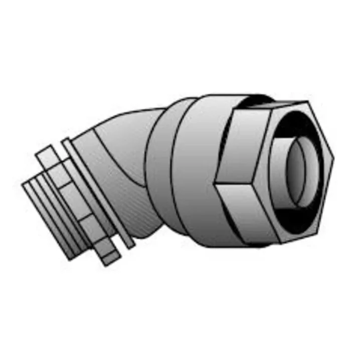1″ 45° Insulated Throat Luquidtight Connector Fresh Stock