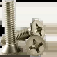 #10-24 x 2 1/4″ Machine Screws, Phillips Flat Head, 18-8 Stainless Steel, Coarse, Fully Threaded, Qty 200