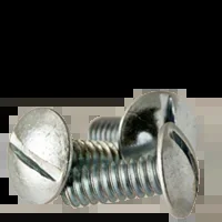 #10-24 x 2″ Machine Screws, Truss Head Slotted, Zinc Cr+3, Fully Threaded, Qty 100