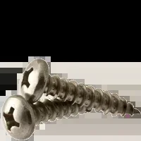 #10 x 1/2″ Self-Tapping Screws, Phillips Pan Head, Type A, 18-8 Stainless Steel, Fully Threaded, Qty 1000