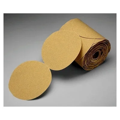3M 7000118105 Stikit Gold Paper Disc Roll 216U, Aluminum Oxide, 5 in dia x NH, P220 Grit, Die 500X