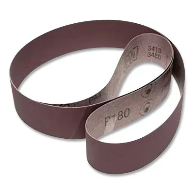 3M 7010361713 Cloth Belt, 341D, X-Weight, 2-1/2 in W x 60 in L, 80 Grit, Aluminum Oxide, Film-lok/Single-flex
