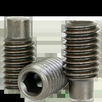 5/16″-18 x 7/8″ Socket Set Screws, Full Dog Point, Thermal Black Oxide, Coarse, Alloy Steel, Qty 100