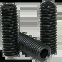 #5-40 x 1/4″ Cup Point Socket Set Screws, Thermal Black Oxide, Coarse, Alloy Steel, Qty 100