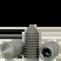 #6-32 x 3/4″ Socket Set Screws, Non-Standard, Cone Point, Thermal Black Oxide, Coarse, Alloy Steel, Qty 100