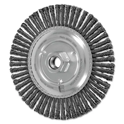 Advance Brush 82488 Stringer Bead Twist Knot Wheel 6 dia x 3/16 W .02 Carbon Steel Wire 40 Knots