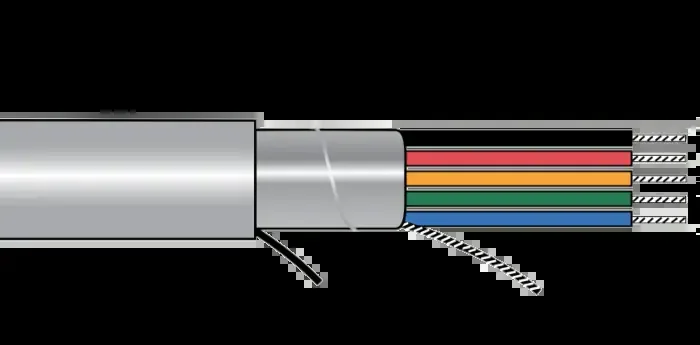 Alpha EcoCable® Foil Shield Multiconductor Cable – 18 AWG 5 Conductor – Slate – 600V – 100 ft -100 FT Sale