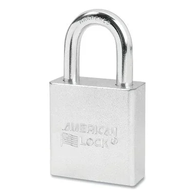 American Lock A5200KA32477 Solid Steel Padlock, 5/16 in dia, 1-1/8 in L, 3/4 in W, Silver, Keyed Alike, Keyed – 32477