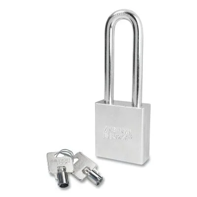 American Lock A7262KA15304 Solid Steel Padlock, 3/8 in dia, 2 in L, 3/4 in W, Silver, Keyed Alike, Keyed – 15304