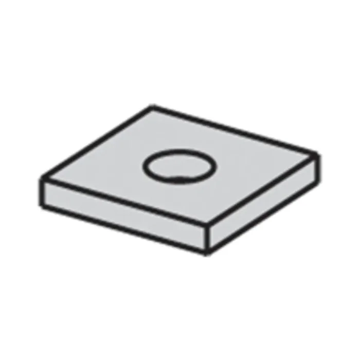 Authentic SQUARE WASHER, 3/8-IN. HOLE, 5/16-IN. BOLT, STAINLESS STEEL 304