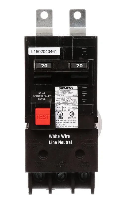 B220EG – Siemens – Circuit Breaker – 20 Amp – 240 Volt Get Yours
