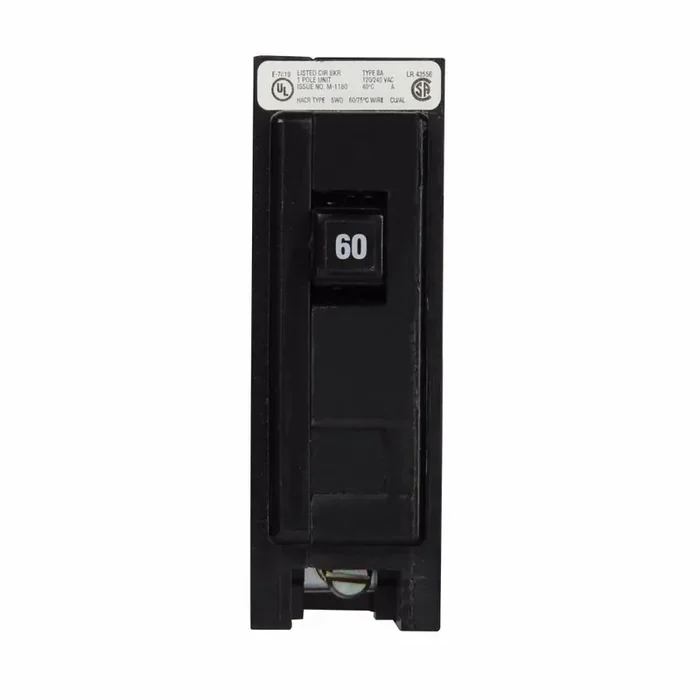 BAB1060S – Eaton – Shunt Trip Circuit Breaker – Bolt-On – 60 Amp – 1 Pole – 120 Volt Grab Now