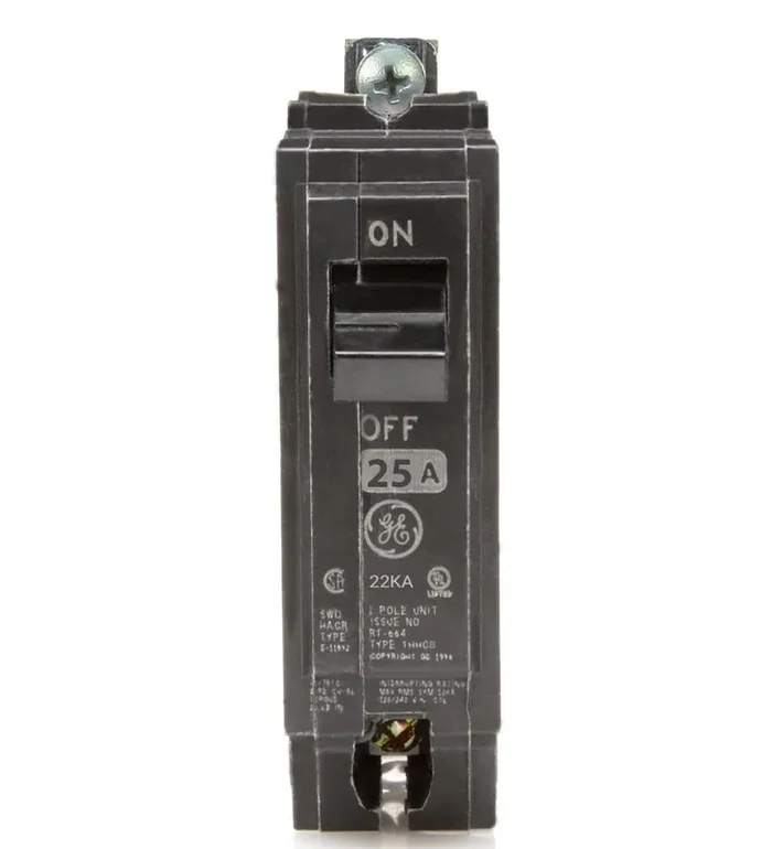 Best Price THHQB1125 – GE – 22kA Circuit Breaker – Bolt-On – 25 Amp – 1 Pole – 120 Volt