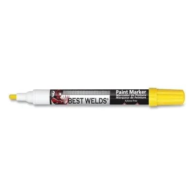 Best Welds PA20604 Paint Marker Reversible Bullet/Bullet Tip Yellow
