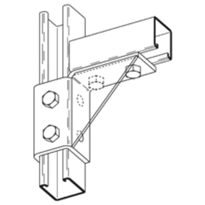 Buy Direct EIGHT HOLE SINGLE CORNER GUSSETTED CONNECTION, RIGHT HAND