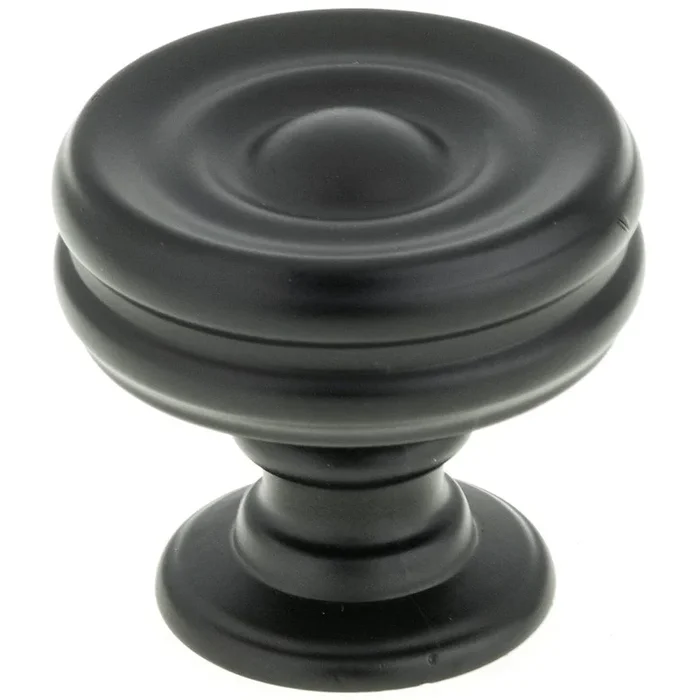 Contemporary Knob, 1-3/8″ D, Black