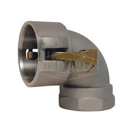 Dixon® 200D-90AL Type D 90° Cam and Groove Elbow, 2 in, Female Coupler x FNPT, Aluminum