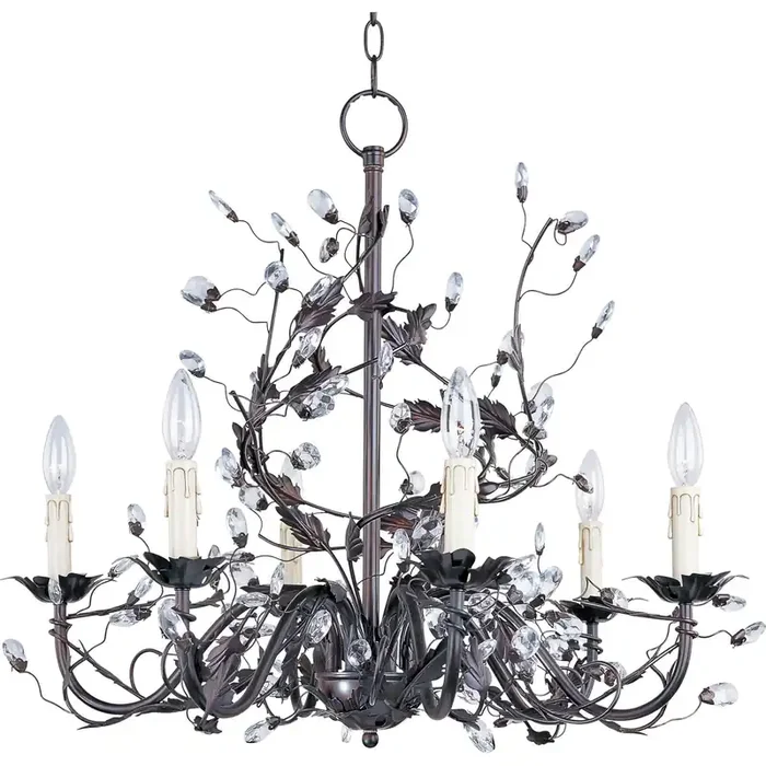 Don’t Miss Out Maxim Lighting 2851OI 6-Light 1-Tier Chandelier 60-Watt 120-Volt Oil Rubbed Bronze Elegante