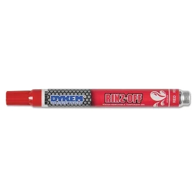 DYKEM 91106 RINZ OFF Water Removable Temporary Marker, Red, Medium