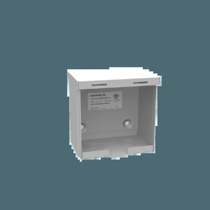 Exclusive Milbank 664-HC3R NEMA 3R Polyester Powder Coated 16/14/12 Gauge G90 Galvanized Steel Drip Shield Top Hinged Cover Enclosure 6-Inch x 6-Inch x 4-Inc