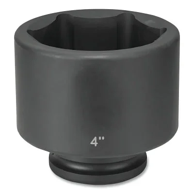 Grey Pneumatic 6188R Impact Socket, 1-1/2 in Drive Size, 5-7/8 in Socket Size, Hex, 6-point, Standard Length