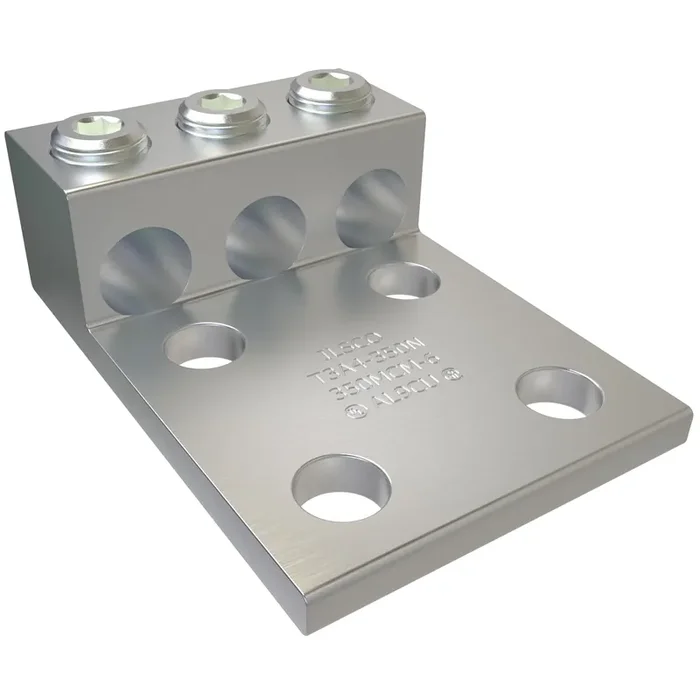 Ilsco T3A4-350N Electro Tin Plated Aluminum Alloy TA3 Dual-Rated Mechanical Lug (3) 350-KCMIL-6-AWG 1/2-Inch Special Discount
