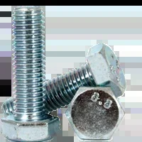 M16-2.00 x 100 mm Hex Cap Screws, Zinc Cr+3, Class 8.8, Coarse, Medium Carbon, DIN 933 / ISO 4017, Qty 10