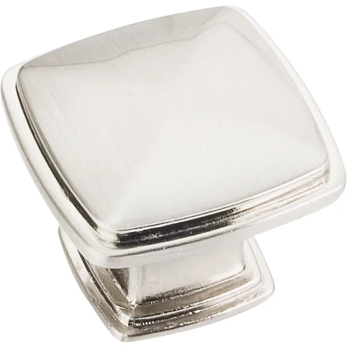 Milan 1 Plain Square Knob, 1-3/16″ O.L.,, Satin Nickel