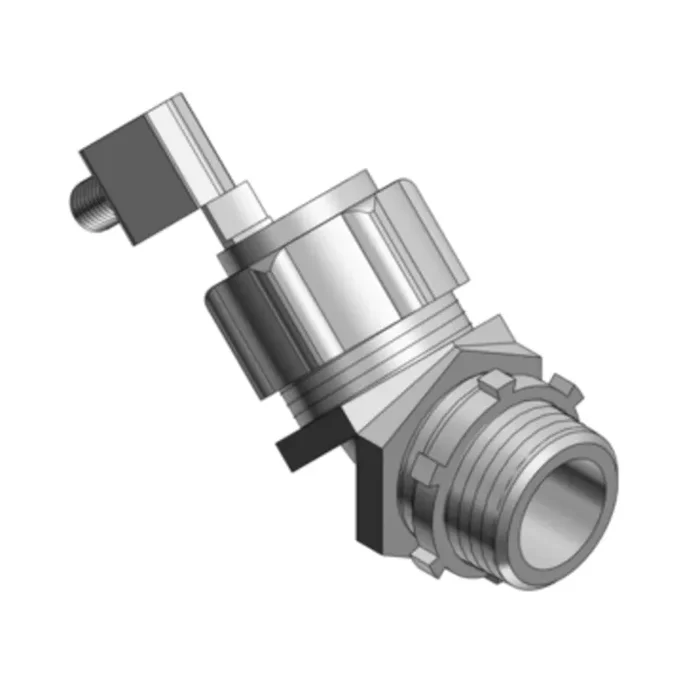 Original Liquidtight Connector, 45°, 1″, Insulated, Steel With Zinc Finish