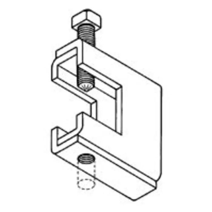 Premium BEAM CLAMP, 3/8-IN.-16 ROD, 3/8-IN.-16 SET SCREW, 7/8-IN. MAX FLANGE