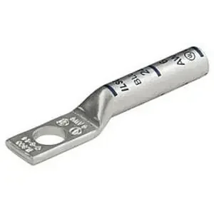 Premium Ilsco CLNS-1/0-516 Electro Tin Plated Copper 1-Hole Type CLNS Compression Lug 1/0-AWG 5/16-Inch SureCrimp