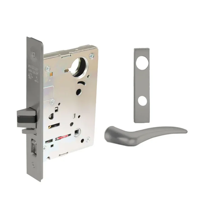Sargent – 8204 – Storeroom Mortise Lock – Heavy Duty Less Cylinder – LFIC – Key Code- Escutcheon Trim Function – Grade 1 – US32D (Satin Stainless Steel)