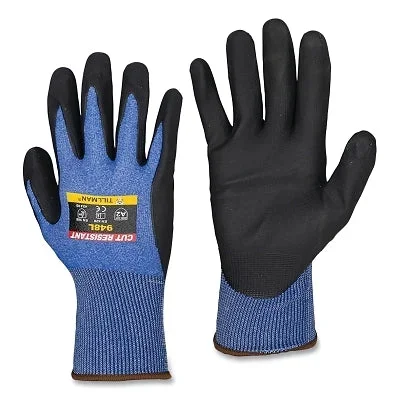 Tillman 948XLVM Cut Resistant HPPE Gloves, 948, A2, Micro Foam Nitrile Coating, X-Large, Blue, Vend Pack