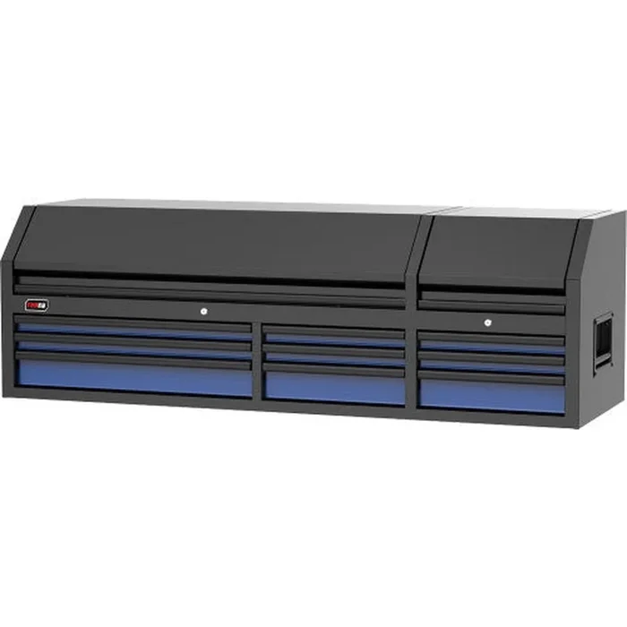 Tobeq TCBT720923BLBK 72″ 9-DRAWER TOP CHEST, BLUE/BLACK