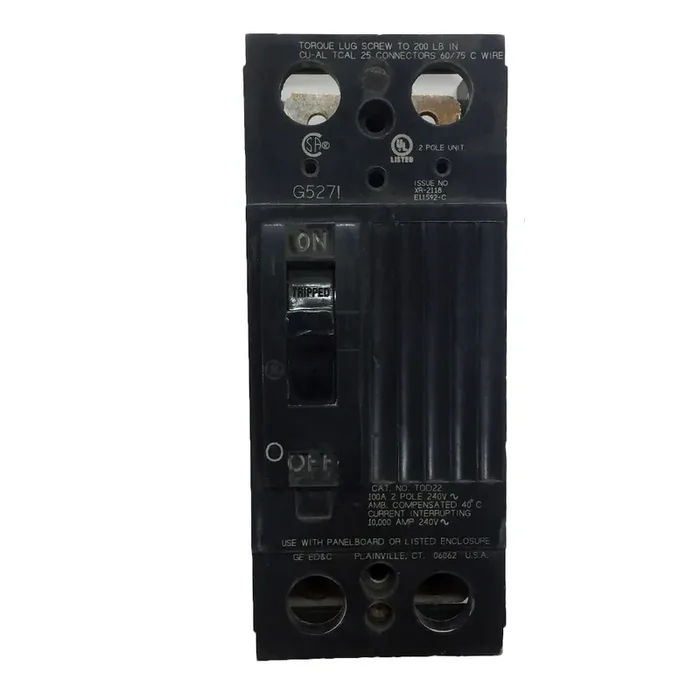 TQD22200WL – GE – Molded Case Circuit Breaker – Feed-Thru – 200 Amp – 2 Pole – 240 Volt Best Choice
