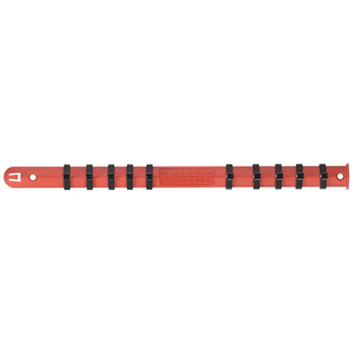 VIM Tools V520 1/4″ Red Plastic Socket Rack – 10 Piece