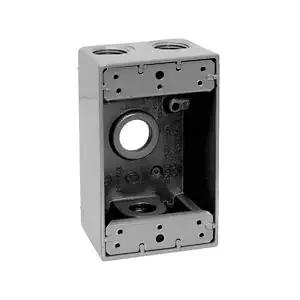 Warranty Included Crouse-Hinds TP7026 Die Cast Aluminium 1-Gang Weatherproof Outlet Box 2-Inch x 4.56-Inch x 2.88-Inch 18 Cubic-Inch