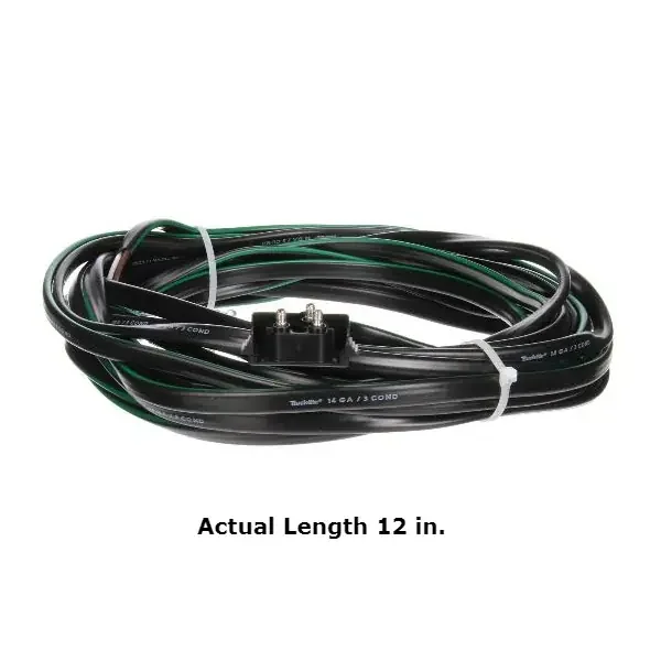 Warranty Included Truck-Lite 50 Series 14 Gauge 2 Plug RH Side 12 in. Mid Turn Signal Harness with Right Angle PL-3 and .180 Bullet – 51356-0012