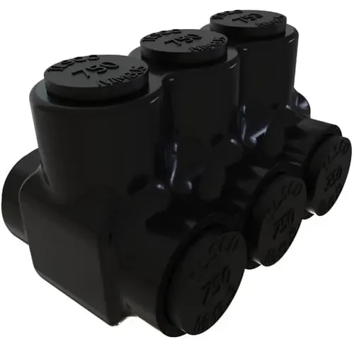 Weekend Sale Ilsco PBTD-3-750 Plastisol PBTD Series Insulated Multi-Tap Connector 3-Port 750-250-KCMIL Nimbus