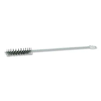 Weiler 21105 Single-Spiral Single-Stem Power Tube Brush, 1/2 in, .006 SS, 2 in B.L. (STS-1/2)