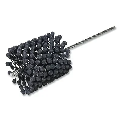 Weiler 34295 CrossFlex Bore Brush, Abrasive Globules, 6 in Dia, 9.75 in L, 0.346 in Stem Dia, 180 Grit