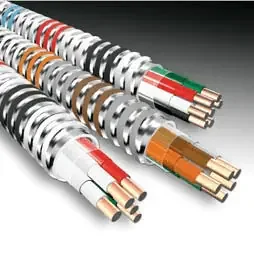 While Supplies Last AFC Cable Systems 3906-42-00 Copper Conductor Steel Armor Neutral Per Phase MC Armored Cable 12/4-12/1 250-ft Coil (2) Black (2) Red Phase White Ne