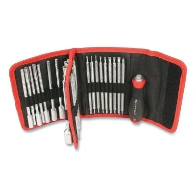 Wiha Tools 28188 32 Piece Drive-Loc VI Wallet Set, Phillips, Slotted, Square, Security Torx, Hex, Nut Drivers, SoftFinish Handle, Wallet