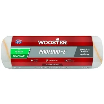 Wooster 0RR7440090 Pro/Doo-Z Roller Covers, Bulk, 9 in, 3/4 in Nap Length