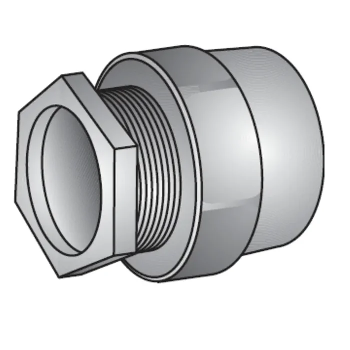 Worldwide Shipping Conduit Hub, Threaded, 1″, Malleable Iron