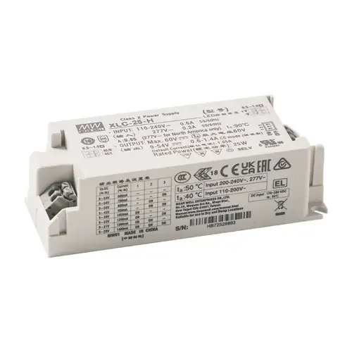 XLC-25-H-BN – 9~54V300~1050m A/0.7 Amps/25 Watts/Constant Power LED Driver/Class 2/Class II/NFC/3 in Shop Now