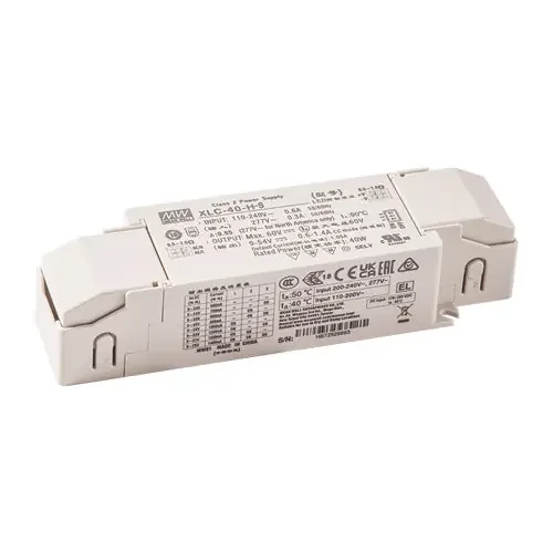 XLC-40-H-BSN – 9~54V600~1400m A/60 Volts/1.05 Amps/40 Watts/Constant Power LED Driver/Class 2/Class II/NFC/3 in Authentic